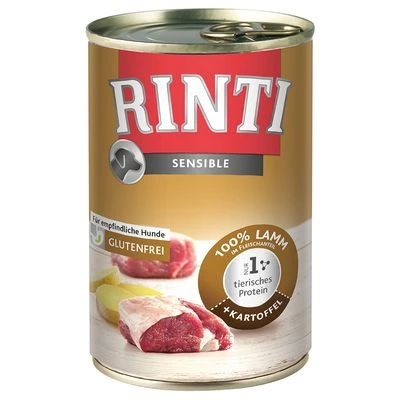 Rinti Sensible 6 x 400 g Rinti Sensible 6 X 400 G -Bravery Tienda 10469 pla rinti sensible lamm kartoffel 0