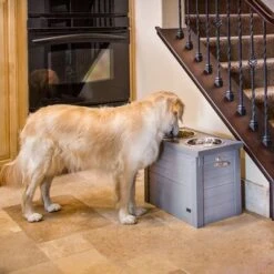 Contenedor De Pienso Con Comederos Kerbl Pet EcoFLEX® Para Perros -Bravery Tienda 106300 kerbl ecoflex futterbar gray hs 13 4