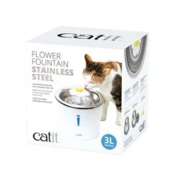 Bebedero Fuente Catit Flower Fountain De Acero, 3 L -Bravery Tienda 135197 hagencontainer catit blumentrinkbrunnen edelstahl trinkbrunnen 3liter hs 02 1