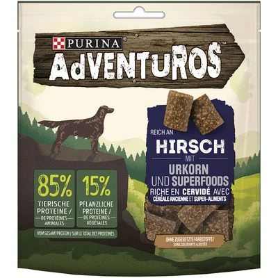 PURINA Adventuros rico en venado con granos ancestrales PURINA Adventuros Rico En Venado Con Granos Ancestrales -Bravery Tienda 142397 pla adventuros hundesnacks venison es 120g hs 01 8