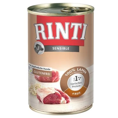 Rinti Sensible 6 x 400 g Rinti Sensible 6 X 400 G -Bravery Tienda 14440 pla rinti sensible lamm reis 1