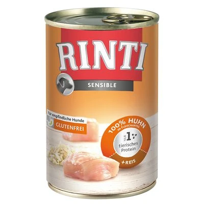 Rinti Sensible 6 x 400 g Rinti Sensible 6 X 400 G -Bravery Tienda 14441 pla rinti sensible huhn reis 2