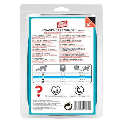 Simple Solution pañal lavable para perros Simple Solution Pañal Lavable Para Perros -Bravery Tienda 201596 manna pro simple solution waschbare windel hs6 6