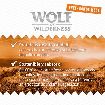 Wolf of Wilderness Free Range 6 x 800 g Wolf Of Wilderness Free Range 6 X 800 G -Bravery Tienda