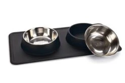 Comedero Doble Karlie Diner Set Silikon Dex Con Base De Silicona -Bravery Tienda 209001 karlie dinerset silikon dex schwarz hs 02 5