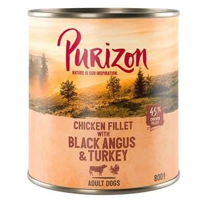 Purizon Adult 12 x 800 g comida húmeda sin cereales para perros Purizon Adult 12 X 800 G Comida Húmeda Sin Cereales Para Perros -Bravery Tienda 209099 pla purizon black angus 800g 5