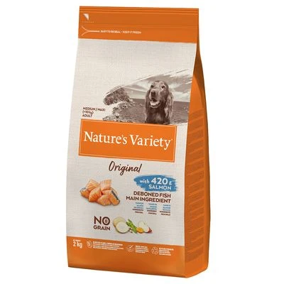 Nature's Variety Original No Grain Medium Adult Salmón Sin Espinas -Bravery Tienda