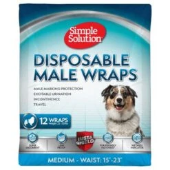 Simple Solution Pañal Desechable Para Perros Macho 4 Simple Solution Pañal Desechable Para Perros Macho -Bravery Tienda 265997 pla simplesolution disposable male wrap medium hs 01 6