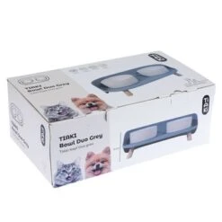 TIAKI Comedero Doble De Cerámica Para Mascotas -Bravery Tienda 302496 tiaki napf duo grau fg 6139 1