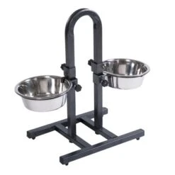 Soporte Ajustable Con Dos Comederos De 1,6 L -Bravery Tienda 313525 u hundebar 01 dsc9179 8