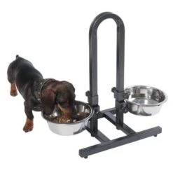 Soporte Ajustable Con Dos Comederos De 1,6 L -Bravery Tienda 313525 u hundebar 04 dsc9192 5