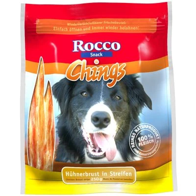 Megapack Rocco Chings Originals láminas de carne para perros 15 x 250 g Megapack Rocco Chings Originals Láminas De Carne Para Perros 15 X 250 G -Bravery Tienda 32418 PLA Rocco Chings Huehnerbrust in Streifen 250 g 3