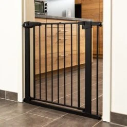 Barrera Negra TIAKI Con 7 Cm De Extensión Para Perros -Bravery Tienda 334696 tiaki dog gate black fg 8149 0