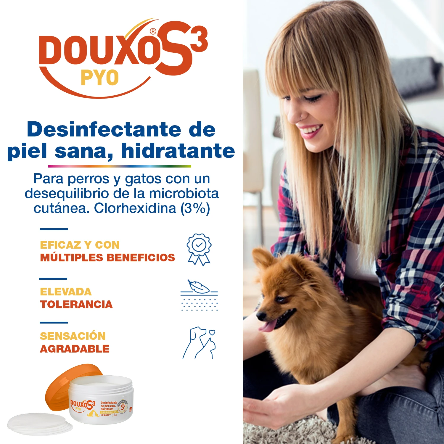Douxo Pyo Pads discos de algodón para perros y gatos Douxo Pyo Pads Discos De Algodón Para Perros Y Gatos -Bravery Tienda 3411113021658 2 DOUXO S3 PYO PADS Hero Image 63bd372058e5f