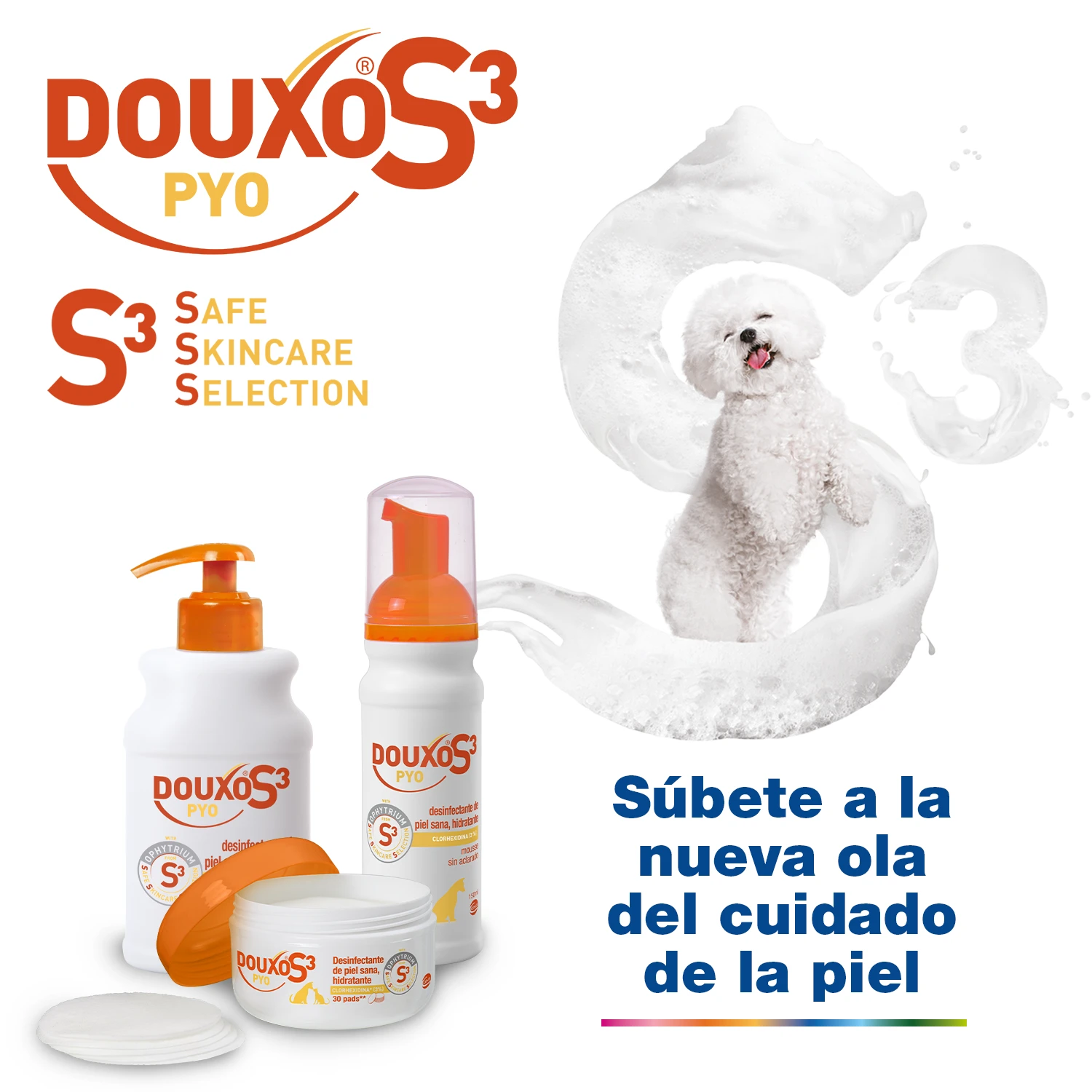 Douxo Pyo Pads discos de algodón para perros y gatos Douxo Pyo Pads Discos De Algodón Para Perros Y Gatos -Bravery Tienda 3411113021658 5 DOUXO S3 PYO Gama 63bd3722063b4