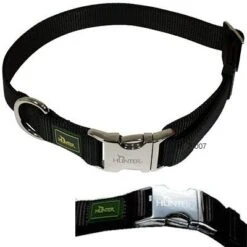 Collar Hunter Vario-Basic Alu-Strong Negro Para Perros -Bravery Tienda 36774 Hunter Halsband AluSt 1