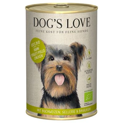 Dog´s Love Bio 6 x 400 g comida húmeda ecológica para perros Dog´s Love Bio 6 X 400 G Comida Húmeda Ecológica Para Perros -Bravery Tienda 381302 pla dogslove bio huhn 400g hs 01 8