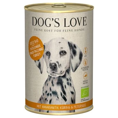 Dog´s Love Bio 6 x 400 g comida húmeda ecológica para perros Dog´s Love Bio 6 X 400 G Comida Húmeda Ecológica Para Perros -Bravery Tienda 381303 pla dogslove bio pute 400g hs 01 8