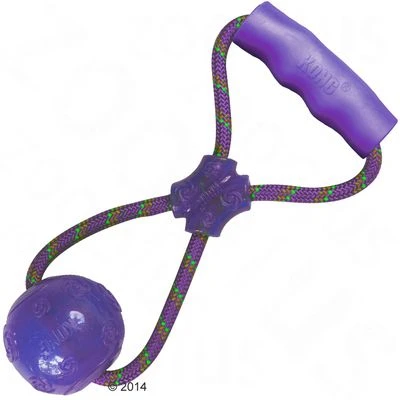 KONG Squeezz Ball pelota con cuerda para perros KONG Squeezz Ball Pelota Con Cuerda Para Perros -Bravery Tienda 60977 kong large squeezz ball with handle purple 2