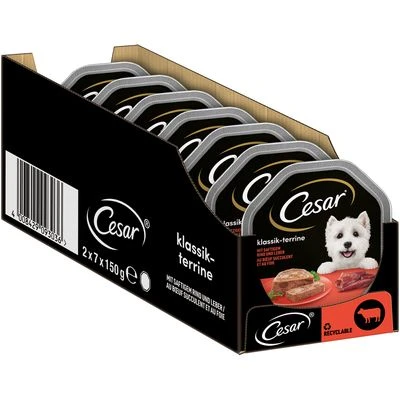Cesar en tarrinas 56 x 150 g Cesar En Tarrinas 56 X 150 G -Bravery Tienda 75293 mars cesar klassiker rind leber hs 02 6