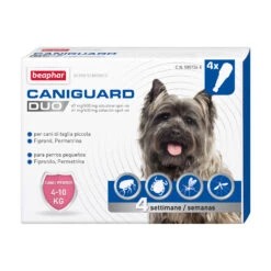 BEAPHAR Pipeta Caniguard Duo Solución Spot-On Para Perros De 4-10 Kg (67 Mg/600 Mg)