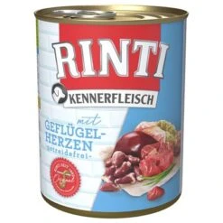 Pack Ahorro: Rinti Kennerfleisch 12 X 800 G -Bravery Tienda 98725 pla bilder rinti kennerfleisch gefluegelherzen 800g hs 01 1