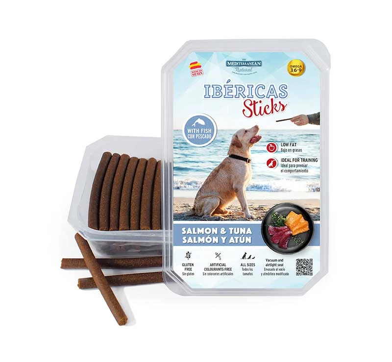 Barritas para perros Ibéricas de pescado Barritas Para Perros Ibéricas De Pescado -Bravery Tienda Estuche Ibericas Sticks 800 gramos Salmon Atun Mediterranean Natural Para Perros 62e139018f77f