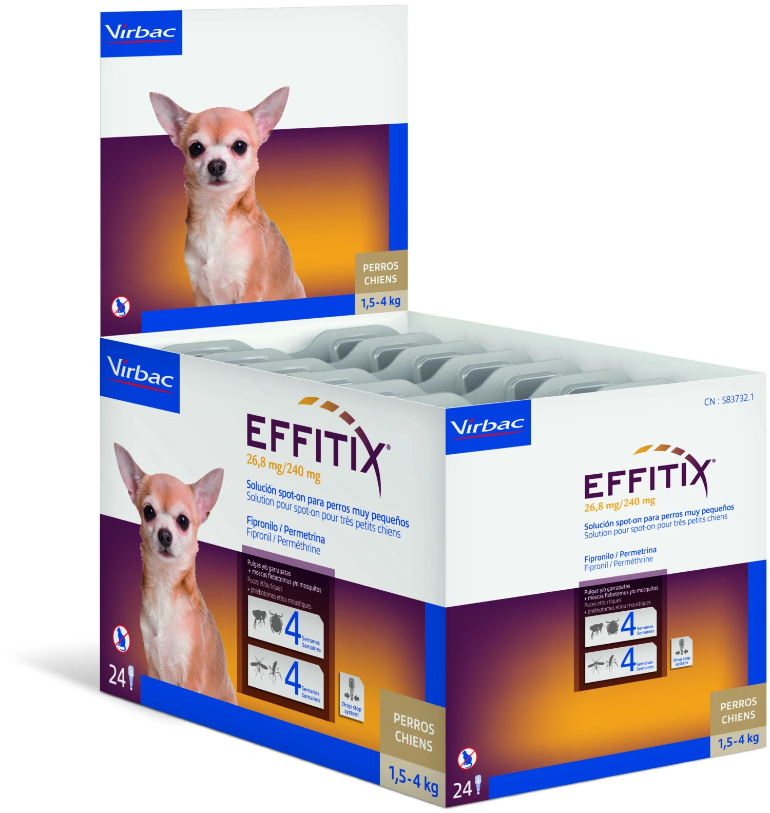 Pipetas Effitix Solución Spot on para Perros para Perros de 1,5 a 4 Kg (26,8mg/240mg) Virbac Pipetas Effitix Solución Spot On Para Perros Para Perros De 1,5 A 4 Kg (26,8mg/240mg) -Bravery Tienda effitix spot on antiparasitario mosquitos para perros de 1 5 a 4 kg 2 scaled