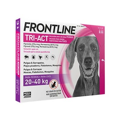 Pipetas Tri-Act Solución Spot-On para Perros de 20-40 Kg Frontline Pipetas Tri-Act Solución Spot-On Para Perros De 20-40 Kg -Bravery Tienda frontline tri act 20 40 kg