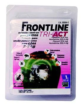 Pipetas Tri-Act Solució Spot-On para Perros de 2-5 Kg Frontline Pipetas Tri-Act Solució Spot-On Para Perros De 2-5 Kg -Bravery Tienda pipetas tri act raza toy 2 5 kg 1