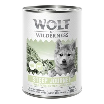 Wolf of Wilderness Expedition Junior 6 x 400 g Wolf Of Wilderness Expedition Junior 6 X 400 G -Bravery Tienda poultry jr steep 400g 6