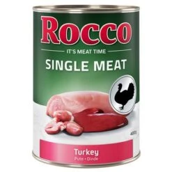 Pack Ahorro Rocco Single Meat 24 X 400 G Comida Húmeda Para Perros -Bravery Tienda rocco nf singlemeat 400g turkey 1000x1000 7