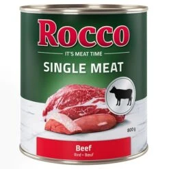 Rocco Single Meat 6 X 800 G Comida Húmeda Para Perros