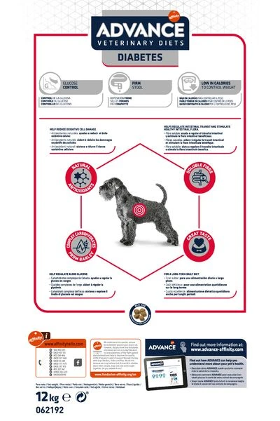 Advance Diabetes Veterinary Diets pienso para perros Advance Diabetes Veterinary Diets Pienso Para Perros -Bravery Tienda