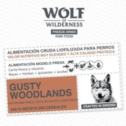 Wolf Of Wilderness Gusty Woodlands Con Vacuno, Bacalao Y Pavo -Bravery Tienda wow board benefits freezedried gusty woodlands de 1000x1000 6