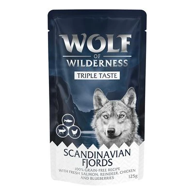 Wolf of Wilderness Triple Taste 12 x 125 g Wolf Of Wilderness Triple Taste 12 X 125 G -Bravery Tienda