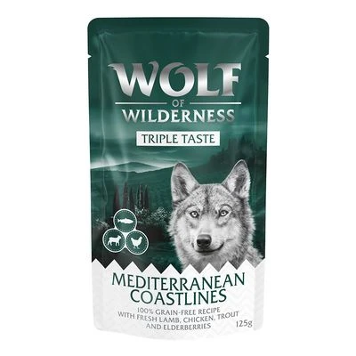 Wolf of Wilderness Triple Taste 12 x 125 g Wolf Of Wilderness Triple Taste 12 X 125 G -Bravery Tienda